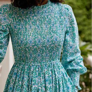 NWT Pink City Prints Isabel Mint Trellis Size XS